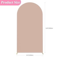 Aseem 66Ft Wedding Arch Cover Nude Fitted Spandex Cover 2Sided Round Top Chiara Stand Covers For Party Ceremony Birthday Banq