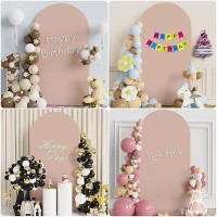 Aseem 66Ft Wedding Arch Cover Nude Fitted Spandex Cover 2Sided Round Top Chiara Stand Covers For Party Ceremony Birthday Banq