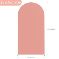 Aseem 66Ft Wedding Arch Cover Dusty Rose Fitted Spandex Cover 2Sided Round Top Chiara Backdrop Stand Covers For Party Ceremon