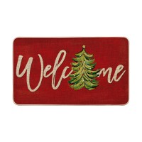 Artoid Mode Red Xmas Tree Christmas Welcome Doormat Winter Home Decor Lowprofile Switch Rug Door Mat Floor Mat For Indoor Outd