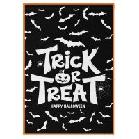 Trick Or Treat Flags Double Sided 28X40 In Happy Halloween Garden Flag Large Black Bat Spooky Outdoor Flag House Yard Decoration