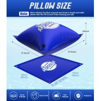 Angooni 2 Pack 4X4 Heavyduty Pool Pillow With 8X20Ft Ropes 04Mm Pvc Pool Pillows For Winter With Boston Dualinflation Val