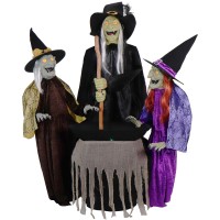 Haunted Hill Farm Motionactivated Wicked Sitchwick Sisters Plugin Talking Scare Halloween Animatronics For Indoor Or Covered