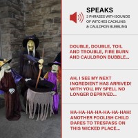 Haunted Hill Farm Motionactivated Wicked Sitchwick Sisters Plugin Talking Scare Halloween Animatronics For Indoor Or Covered