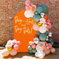 Fuhsy Wedding Arch Cover Orange 21X5Ft Spandex Arch Backdrop Cover For Chiara Round Top Wedding Arch Stand Covers 2Sided Arch