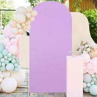 Spandex Arch Cover 33X66Ft Lavender Wedding Arch Cover Arch Backdrop Stand Covers For 2Sided Chiara Round Top Arch Cover Back