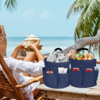 Portable Reusable Collapsible Picnic Basket Beach Basket Garden Harvest Basket Shopping Tote Shopping Basket Gift Basket Home B