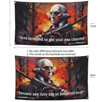 Zkflager Washington Stay Strapped Or Get Clapped Flag Cool Funny Flags For Room Guys Quote Meme Flags Banner 3X5 Feet College Do