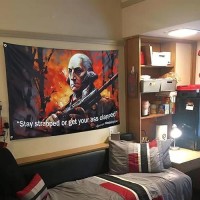 Zkflager Washington Stay Strapped Or Get Clapped Flag Cool Funny Flags For Room Guys Quote Meme Flags Banner 3X5 Feet College Do