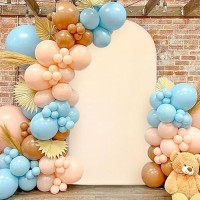 Modfuns Beige Arch Backdrop Cover 6.6Ft Wedding Arch Covers Chiara Arch Cover Backdrop Fabric Arch Covers Stretchy Backdrop Arch Backdrop Stand Cover For Birthday Party Garden Ornament