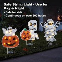 Lighted Yard Signs For Halloween Props Yard Stakes Light Up Pumpkin Ghost Yard Sign With Stakes For Halloween Decorations Outdoo