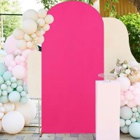 Fuhsy Wedding Arch Cover Fuchsia 66Ft Arch Cover Backdrop Fabric For Spandex Fitted Arch Stand Cover Chiara Arch Frame Cover Fo