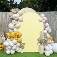 Fuhsy Wedding Arch Cover 6Ft Spandex Arch Backdrop Cover Round Top Arch Backdrop Frame Covers 2 Sided Chiara Arch Cover Backdrop