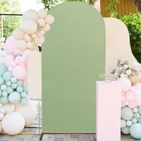 Fuhsy 33X66 Ft Arch Backdrop Cover Spandex Fitted Arch Cover For Round Top Chiara Backdrop Stand Wedding Arch Stand Covers Dou