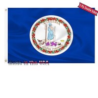 Virginia State Flag 3X5 Outdoor Double Sided State Of Virginia Flags 3 Layers 240D Polyester Sewing 4 Rows Of Thread With Durable Canvas Header And Brass Grommets Virginia Decor For Indoor Wall Room