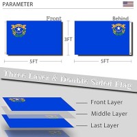 Nevada State Flag 3X5 Outdoor Double Sided 3 Layers Polyester 240D State Of Nevada Flags Sewing 4 Rows Of Thread With Durable Canvas Header And Brass Grommets Nevada Decor For Indoor Wall Room