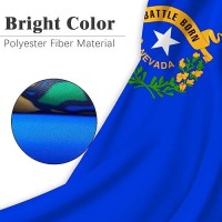 Nevada State Flag 3X5 Outdoor Double Sided 3 Layers Polyester 240D State Of Nevada Flags Sewing 4 Rows Of Thread With Durable Canvas Header And Brass Grommets Nevada Decor For Indoor Wall Room