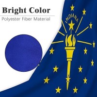 Indiana State Flag 3X5 Outdoor Double Sided State Of Indiana Flags 3 Layers 240D Polyester Sewing 4 Rows Of Thread With Durable Canvas Header And Brass Grommets Indiana Decor For Indoor Wall Room