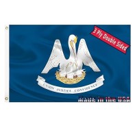 Louisiana State Flag 3X5 Outdoor Double Sided State Of Louisiana Flags 3 Ply 240D Polyester Sewing 4 Rows Of Thread With Durable Canvas Header And Brass Grommets Louisiana Decor For Indoor Wall Room