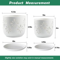 Efispss Orchid Pot56Inch Ceramic Drainage Orchid Pots With Holes Enhance Good Ventilation And Drainage Orchid Pots Indoorout