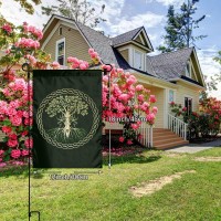 Celtic Ritual Norse Nordic Viking Goddess Wiccan Wicca Halloween Christmas Yule Tree Pagan Garden Flag 12X18 Inch Double Sided V