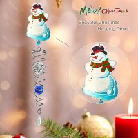 Fonmy Snowman Gazing Ball Spiral Decorative Wind Spinner Sun Catcher Rainbow Maker Silver Spiral W K9 Crystal Ball Christmas Tr