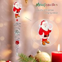 Fonmy Santa Claus Gazing Ball Spiral Decorative Wind Spinner Sun Catcher Rainbow Maker Silver Spiral W K9 Crystal Ball Christma