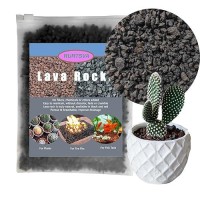 Lava Rocks For Plants  5Lbs Volcanic Stones Gravel Horticultural Drainage Potting Soil For Indoor Outdoor Plants  Succulents  Bonsai  Cactus  Vase Fillers  Top Dressing (5Lbs  Black  1)