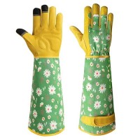 Velway Long Gardening Gloves For Women Thorn Proof Rose Pruning Forearm Protection Garden Gloves Breathable Leather Long G