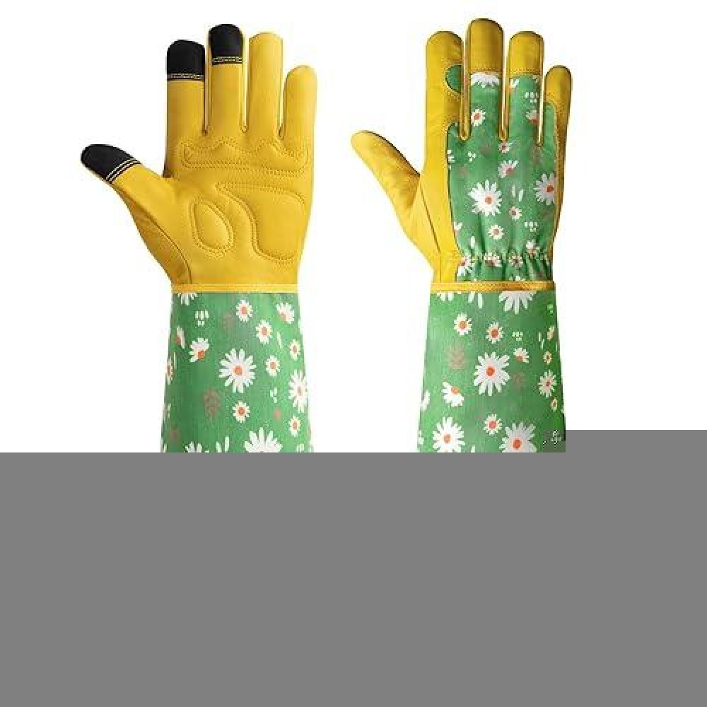 Velway Long Gardening Gloves For Women Thorn Proof Rose Pruning Forearm Protection Garden Gloves Breathable Leather Long G