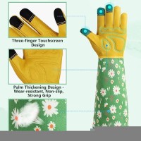 Velway Long Gardening Gloves For Women Thorn Proof Rose Pruning Forearm Protection Garden Gloves Breathable Leather Long G