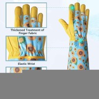 Velway Long Gardening Gloves For Women Thorn Proof Rose Pruning Forearm Protection Garden Gloves Breathable Leather Long G