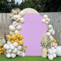 Fuhsy 72Ft Wedding Arch Cover Lavender Spandex Fitted Arch Backdrop Cover Stretchy Arch Stand Cover Light Purple Arch Cover Bac