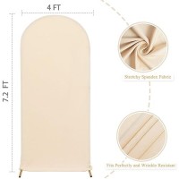 Fuhsy 72Ft Arch Stand Cover Beige Fitted Wedding Arch Backdrop Cover Balloon Chiara Arch Backdrop Panels For Birthday Party Rou