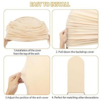 Fuhsy 72Ft Arch Stand Cover Beige Fitted Wedding Arch Backdrop Cover Balloon Chiara Arch Backdrop Panels For Birthday Party Rou