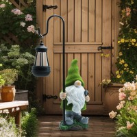 Reyiso Garden Gnomes Outdoor Statues Whimsical Halloween Outdoor Decor Solar Statues Garden Statue With Led Lights Patio Lawn H