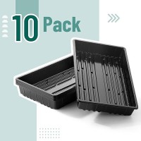 Mr Pen Plastic Growing Trays 10 Pack Black 17 X10 Plant Tray Seed Tray Seedling Tray Propagation Tray Plant Trays