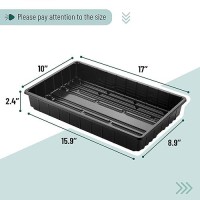 Mr Pen Plastic Growing Trays 10 Pack Black 17 X10 Plant Tray Seed Tray Seedling Tray Propagation Tray Plant Trays