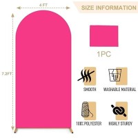 72Ft Arch Cover Backdrop Fabric Hot Pink Wedding Arch Cover For Anniversary 2 Sides Spandex Fitted Arch Backrop Stand Cover Chi