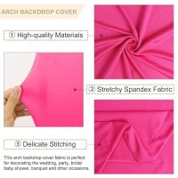 72Ft Arch Cover Backdrop Fabric Hot Pink Wedding Arch Cover For Anniversary 2 Sides Spandex Fitted Arch Backrop Stand Cover Chi