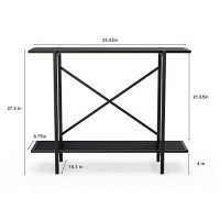 Zhongma 2 Tier Metal Sturdy Heavy Plant Stand  Narrow Plant Stand Indoor And Outdoor  L35.43 X W10.3 X H27.5 Inch  440 Lbs Capacity & Heavy Duty Construction