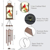 Cardinal Wind Chimes For Outside Solar Lantern  Christmas Cardinal Bird Gifts For Mom Women Hanging Solar Wind Chimes Outdoor  37