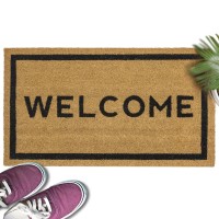 Welcome Door Mat 30X17 Inch Bold Thick Welcome Mat Outdoor Welcome Outdoor Mat Front Door Entrance Thick Nonslip Pvc Backing