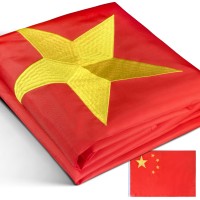 Anley Everstrong Series China Flag 3X5 Foot Heavy Duty Nylon Embroidered And Sewn Stripes 4 Rows Of Lock Stitching Chinese