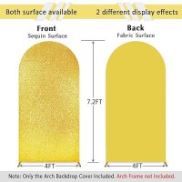 Friiko Wedding Arch Cover Sequin Fabric 2Sided Use 72Ft Wedding Arch Stand Covers Round Top Chiara Arch Stand Cover For Wedd