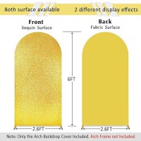 Friiko Wedding Arch Cover Sequin Fabric 2Sided Use 6Ft Wedding Arch Stand Covers Round Top Chiara Arch Stand Cover For Weddin