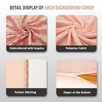 Friiko Wedding Arch Cover Sequinfabric 2Sided Use 66Ft Wedding Arch Stand Covers Round Top Chiara Arch Stand Cover For Weddin