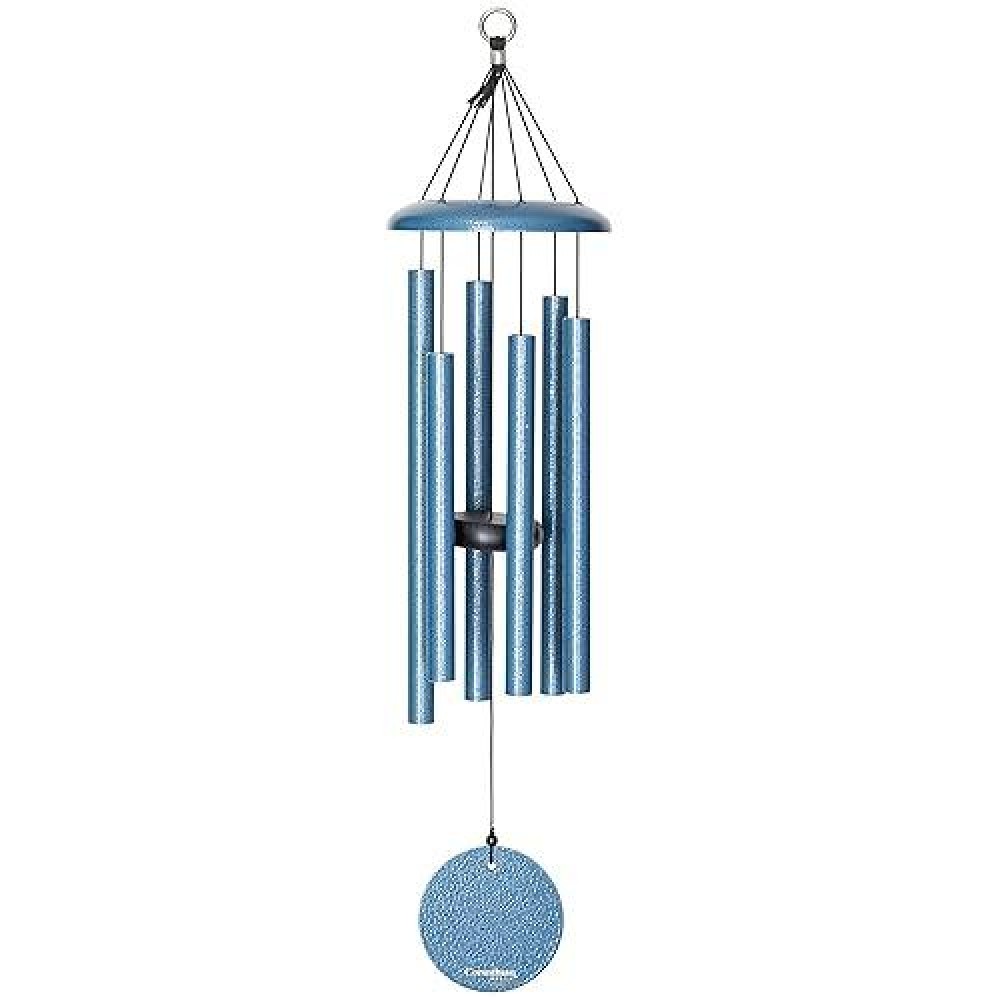 Corinthian Bells By Wind River 27 Inch Sky Blue Wind Chime For Patio Backyard Garden And Outdoor Decor Aluminum Chime Mad