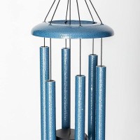 Corinthian Bells By Wind River 27 Inch Sky Blue Wind Chime For Patio Backyard Garden And Outdoor Decor Aluminum Chime Mad