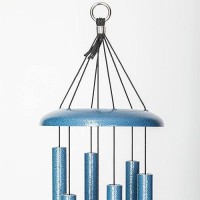 Corinthian Bells By Wind River 27 Inch Sky Blue Wind Chime For Patio Backyard Garden And Outdoor Decor Aluminum Chime Mad